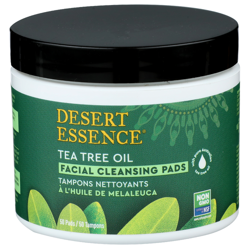 Desert Essence Facial Cleansing Pads - 50 Count