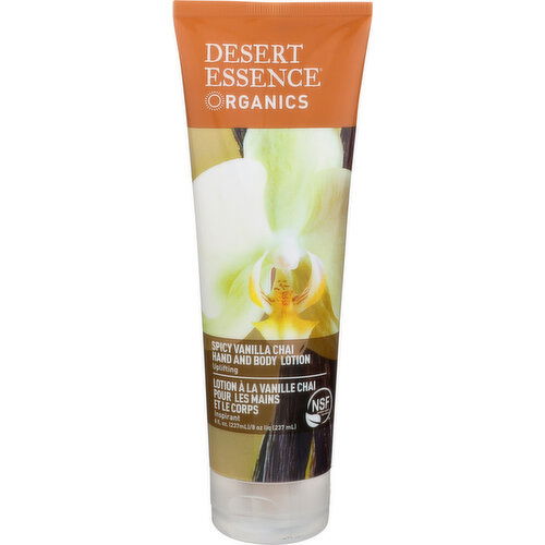 Desert Essence Hand And Body Lotion Spicy Vanilla Chai - 8 Fluid Ounce