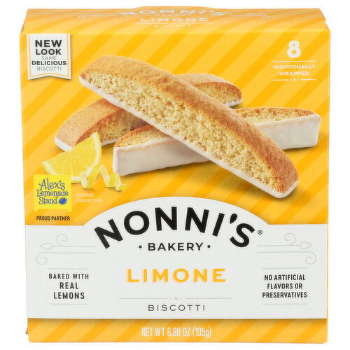Nonnis Limone Biscotti - 0.86 Ounce - 8 Count