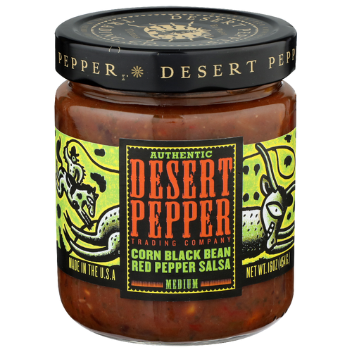 Desert Pepper Trading Co. Medium Corn Black Bean Red Salsa - 16 Ounce