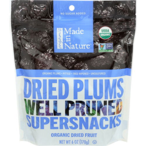 Made In Nature Organic Plums - 6 Ounce