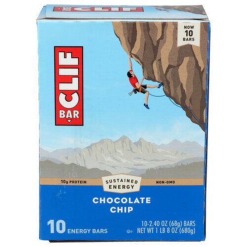 CLIF BAR 24z Chocolate Chip 10pk 4 - 2.4 Ounce - 10 Count
