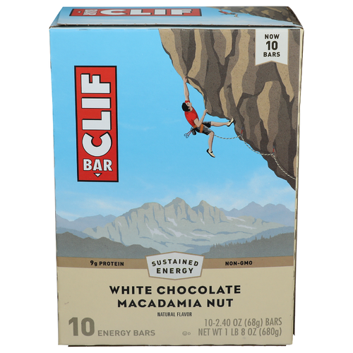 BROOKSHIRE'S Clif Bar White Chc Macadamia Mp - 68 Gram - 10 Count