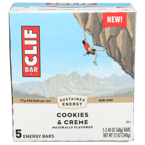 Clif Bar 12Z Cookies & Crème 5PK 6 - 2.4 Ounce - 5 Count