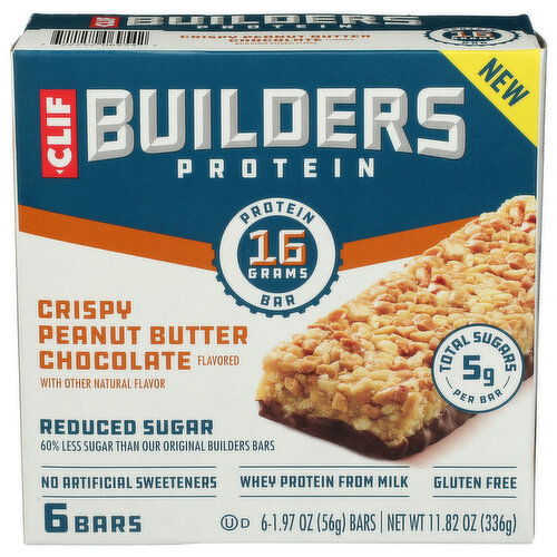 Clif Builders 11.82Z Builder Pro Peanut Butter Chocolate 6PK 6 - 1.97 Ounce - 6 Count