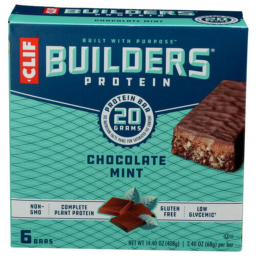 Builders Clif Chocolate Mint - 2.4 Ounce - 6 Count