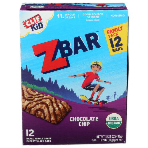 Clif Kid Chocolate Chip - 1.27 Ounce - 12 Count