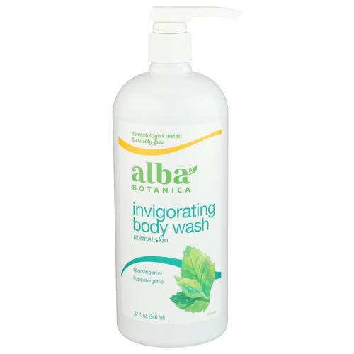 ALBA BOTANICA Sparkling Mint Very Emollient Body Wash - 32 Fluid Ounce