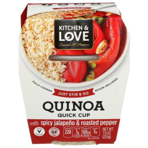 Kitchen & Love Rte Quinoa Meal Jalapeno & Roasted Peppers Spicy Pepper - 7.9 Ounce