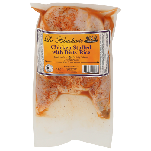 La Boucherie Whole Deboned Cajun Style Chicken Stuffed With Dirty Rice - 48 Ounce