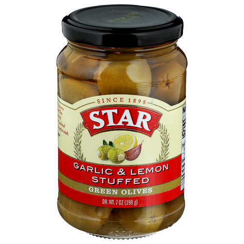 Star Garlic & Lemon Stuffed Olives - 7 Ounce