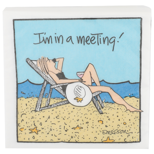 Design Design I'm In A Meeting Beverage Napkins - 20 Count Image 1 of 2