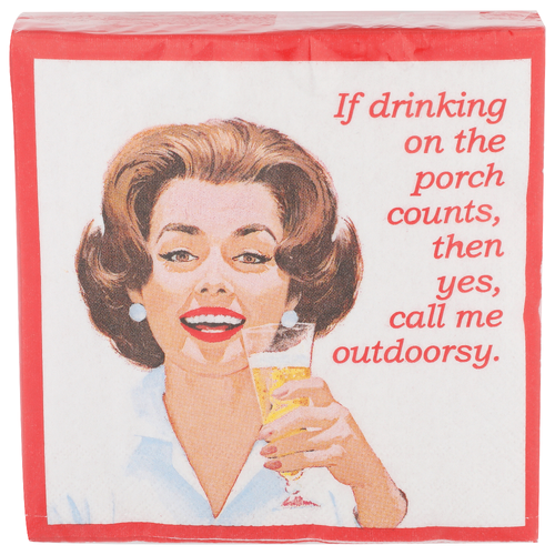 Design Designnking On The Porch Counts, Then Yes, Call Me Outdoorsy. Beverage Napkins - 20 Count