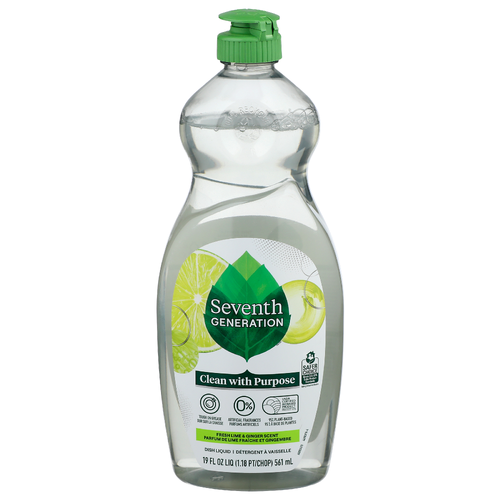 Seventh Generation Fresh Lime & Ginger Scent Dish Liquid - 19 Fluid Ounce
