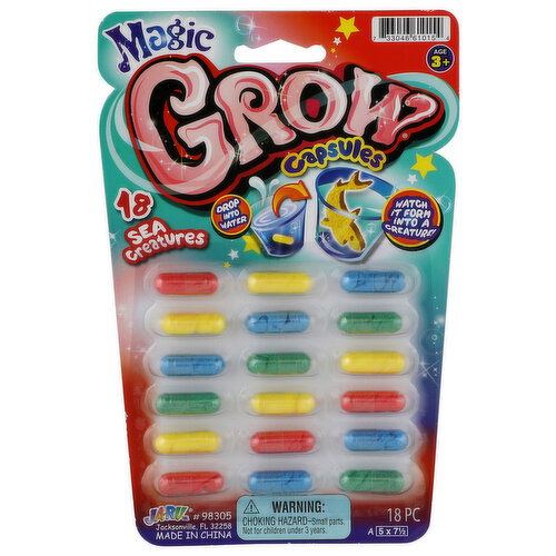 Magic Grow Sea Creatures Capsules - 18 Count