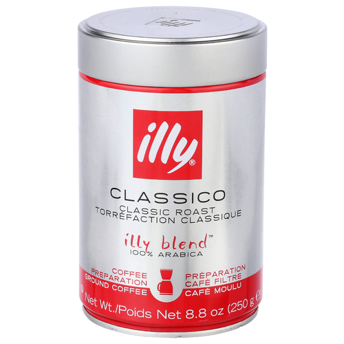 Illy Caffe Ground Filter Coffee Classico Auto Drip Medium - 8.8 Ounce