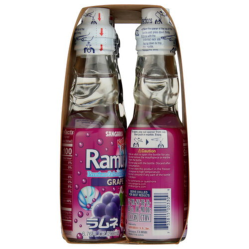 Sangaria Ramune Grape - 6.76 Fluid Ounce - 6 Count
