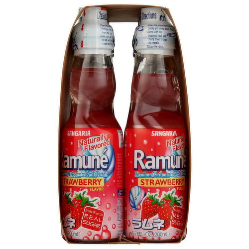 Sangaria Ramune Strawberry - 6.76 Fluid Ounce - 6 Count
