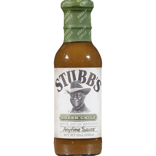 Stubb's Dip, Baste And Marinade Anytime Sauce Green Chile - 12 Ounce