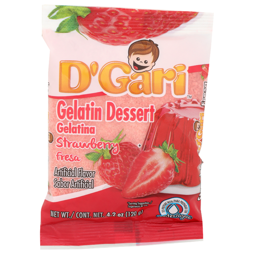 D'gari Strawberry Gelatin Dessert - 4.2 Ounce