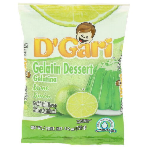 D'GARI Gelatina Lime Wwtr - 4.2 Ounce