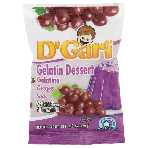 D'gari Grape Gelatin Dessert - 4.2 Ounce