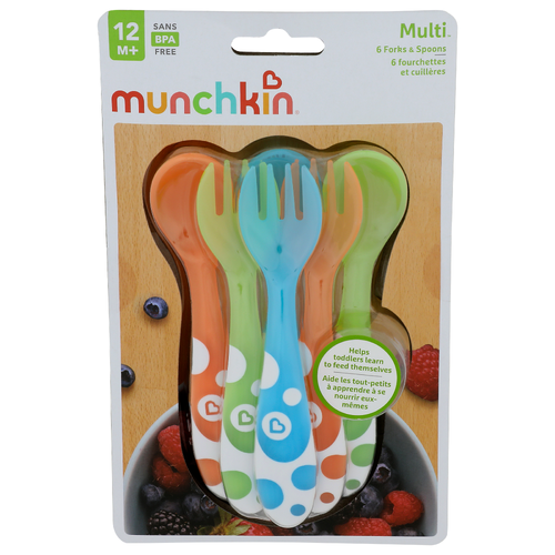 Munchkin Multi 6 Forks & Spoons - 6 Count