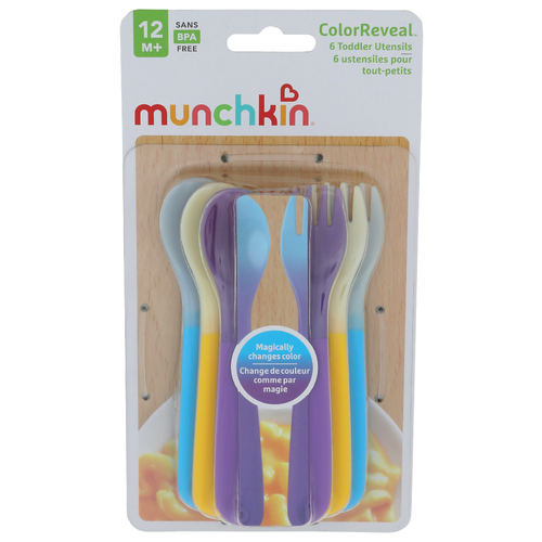 Munchkin Colorreveal Toddler Utensils - 6 Count