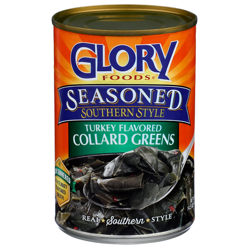 Glory Foods Turkey Flavored Seasoned Southern Style Collard Greens - 14.5 Ounce