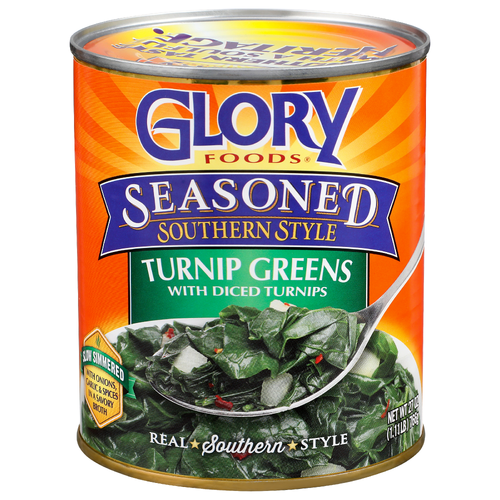 Glory Foods With Diced Turnips Seasoned Southern Style Turnip Greens - 27 Ounce
