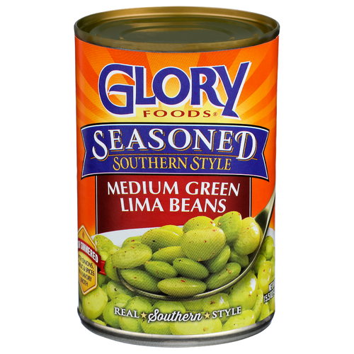 Glory Foods Seasoned Southern Style Medium Green Lima Beans - 15.5 Ounce