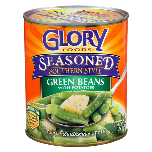 Glory Foods With Potatoes Seasoned Southern Style Green Beans - 27 Ounce