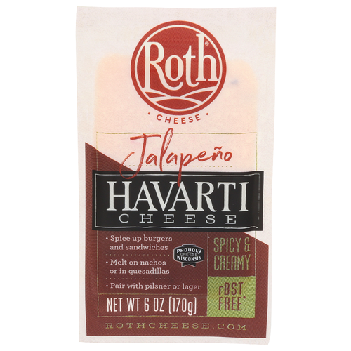 ROTH Jalapeno Havarti Chunk Cheese Deli Cuts - 6 Ounce
