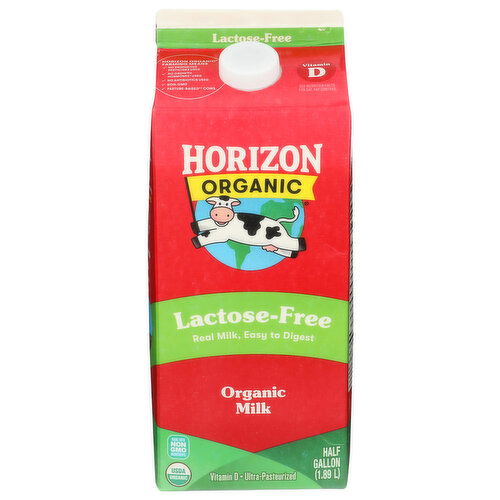 HORIZON Whl Ho Up Milk 6 Wh Lac Free Org - Half Gallon