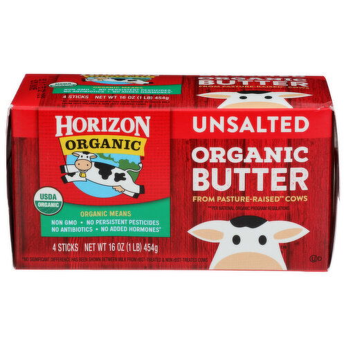 HORIZON ORGANIC Butter Unsalted - 4 Ounce - 4 Count