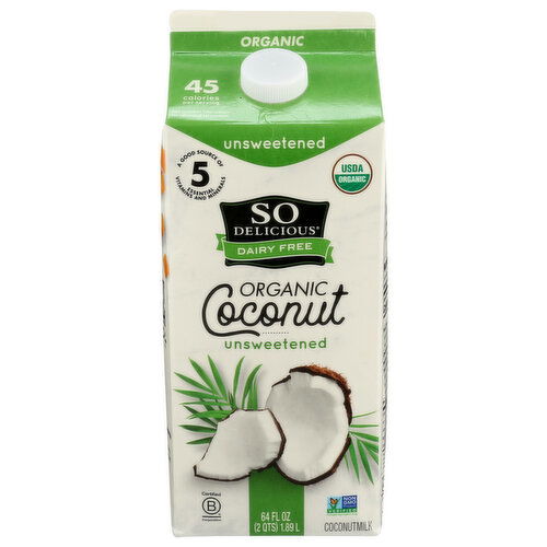 So Delicious Organic Coconutmilk Beverage Unsweetened - 64 Fluid Ounce