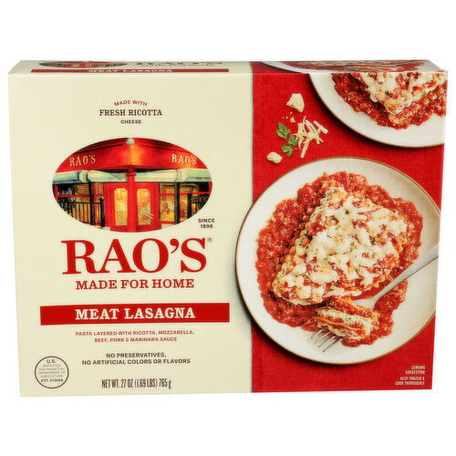 Rao's Homemade Frozen Meat Lasagna - 27 Ounce