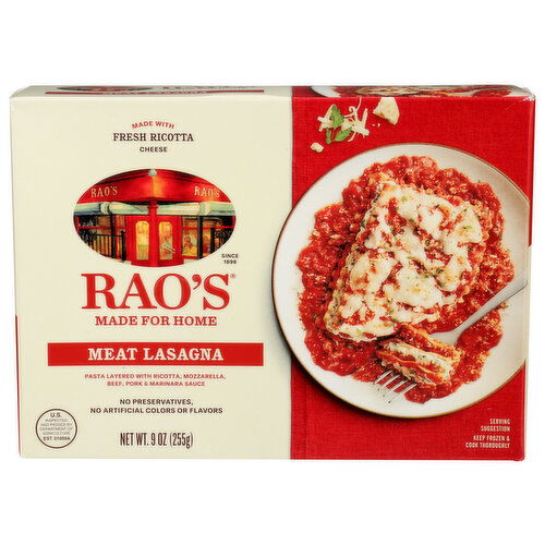 Rao's Homemade Frozen Meat Lasagna - 9 Ounce