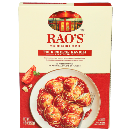 RAO'S HOMEMADE Four Cheese Ravioli w Marinara Sauce - 9.5 Ounce