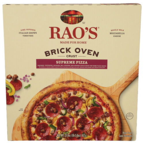 RAO's Homemade Supreme Pizza Pizza - 21.6 Ounce Image 1 of 4