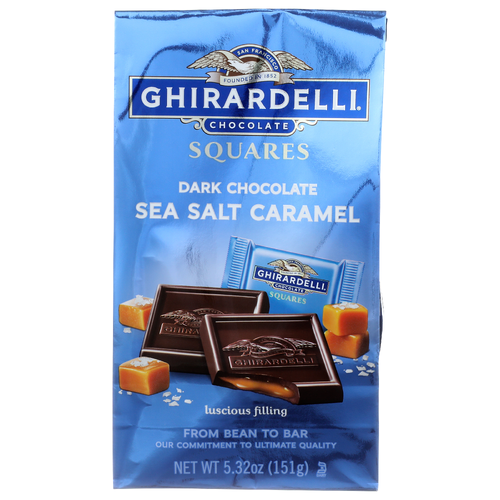 Ghirardelli Sea Salt Caramel Squares Dark Chocolate - 5.32 Ounce