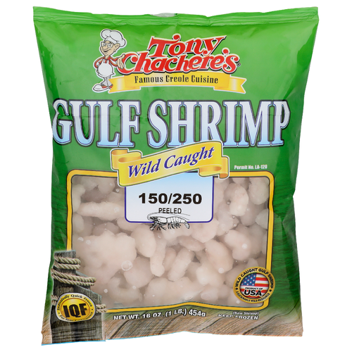 Tony Chachere's 150/250 Peeled Gulf Shrimp 150250 - 16 Ounce