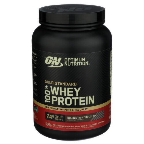 Optimum Nutrition Whey Protein Dbl Choc - 24.05 Ounce Image 1 of 4