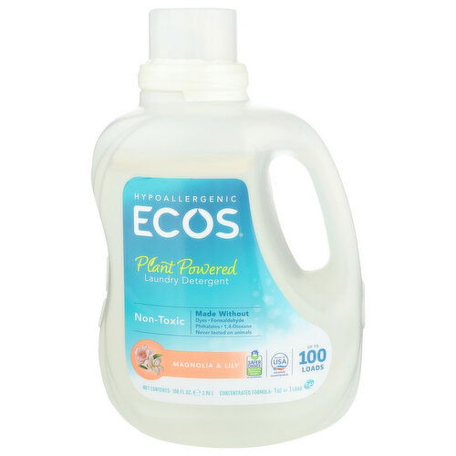 Ecos Magnolia & Lily Liquid Laundry Detergent - 100 Fluid Ounce