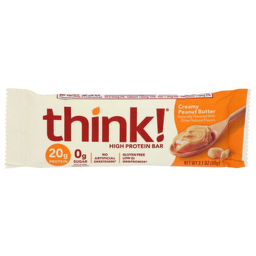 Think! Creamy Peanut Butter Bar High Protein - 2.1 Ounce