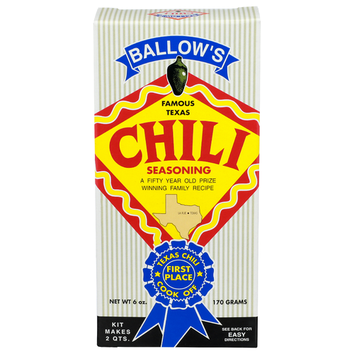 Ballow's Famous Texas Chili Seasoning - 6 Ounce