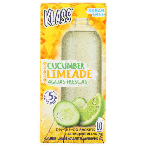 Klass Sugar Free Cucumber Lemonade Beverage Stick - 0.07 Ounce - 10 Count Image 1 of 2