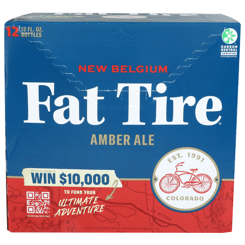 New Belgium Amber Ale Fat Tire - 12 Fluid Ounce - 12 Count