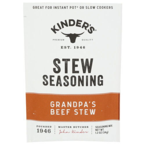 KINDER'S Grandpa's Beef Stew Rick Homestyle Seasoning - 1.2 Ounce