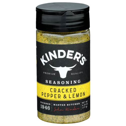 Kinder's Cracked Pepper & Lemon Seasoning - 6.25 Ounce